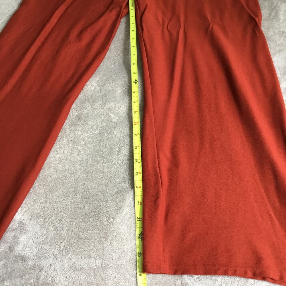 Eileen Fisher Orange Red Wide Leg Crop Pull On Pants Sz S - Picture 4 of 8